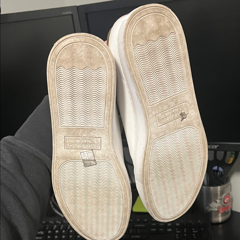 Kate Spade White and Gold Sneakers - Picture 4 of 4